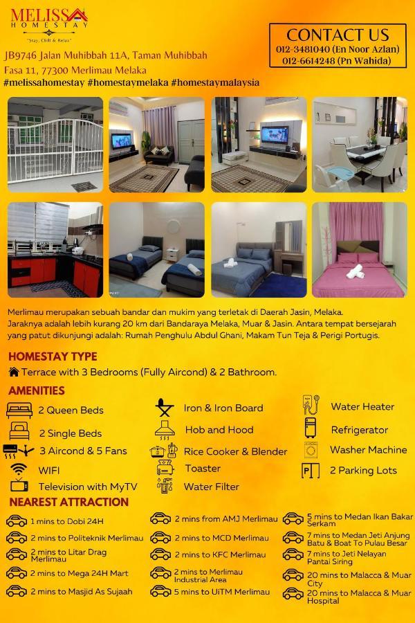 Melissa Homestay Merlimau Extérieur photo